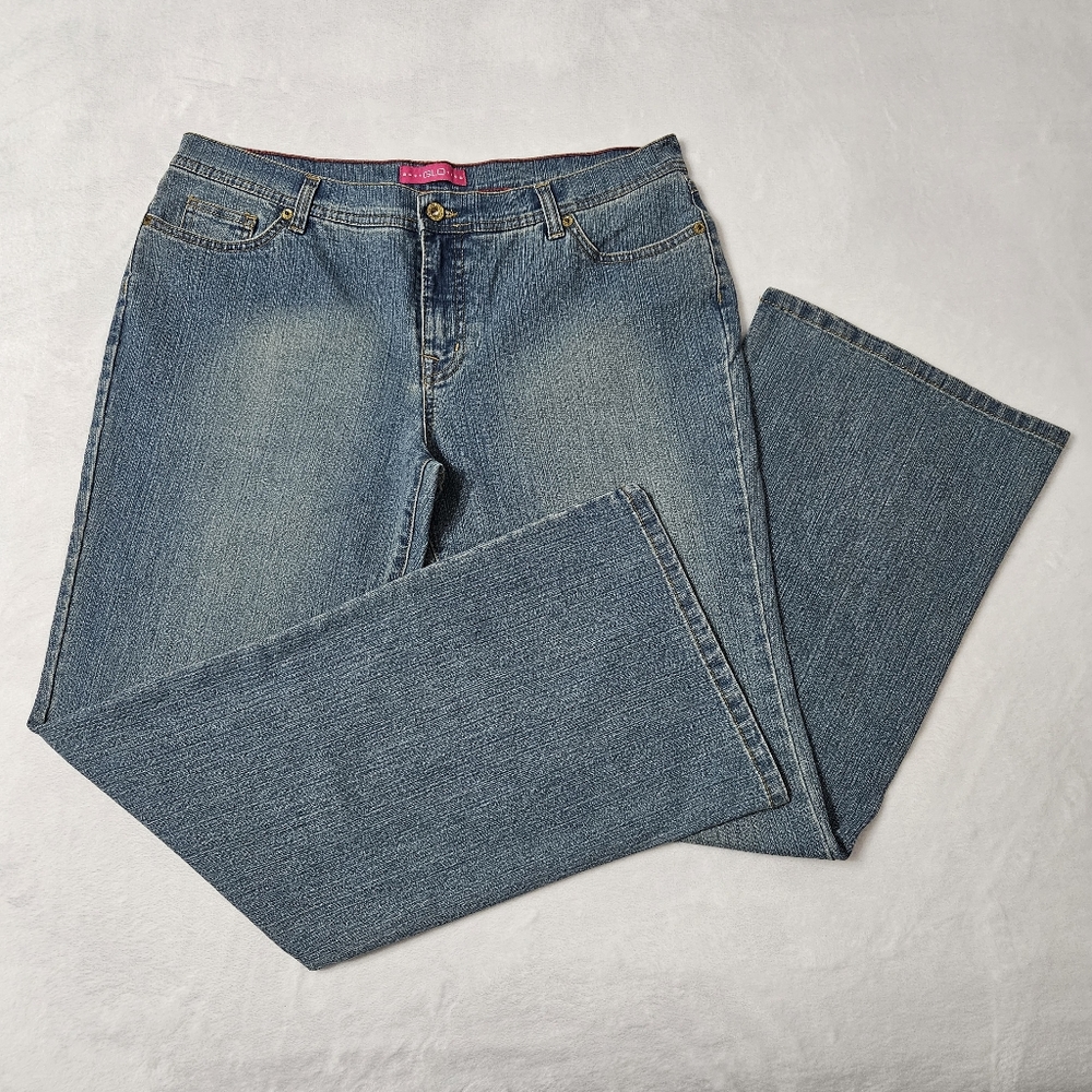 Y2K flare denim jeans never worn GLO by Jennifer Lopez Juniors sz: 17